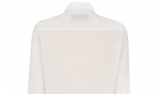 Рубашки White Contrast Block Front Shirt  - 1