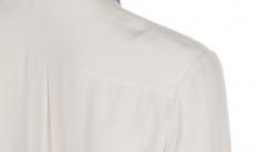 Рубашки Cream Contrast Colllar Silk Shirt  - 2